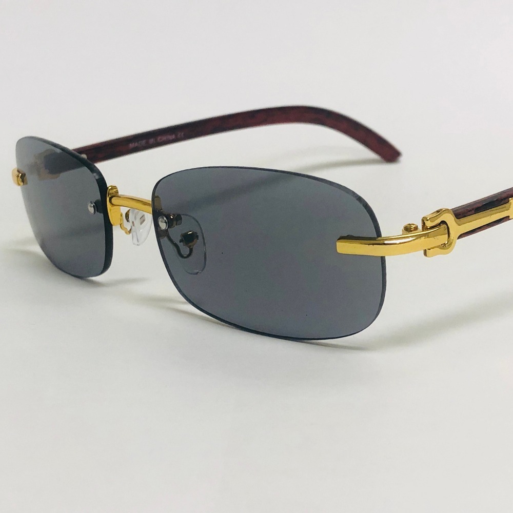 Men Sunglasses Small Framless Elegant‎ UV400 Outdoor Rapper Gangs Style Trendy